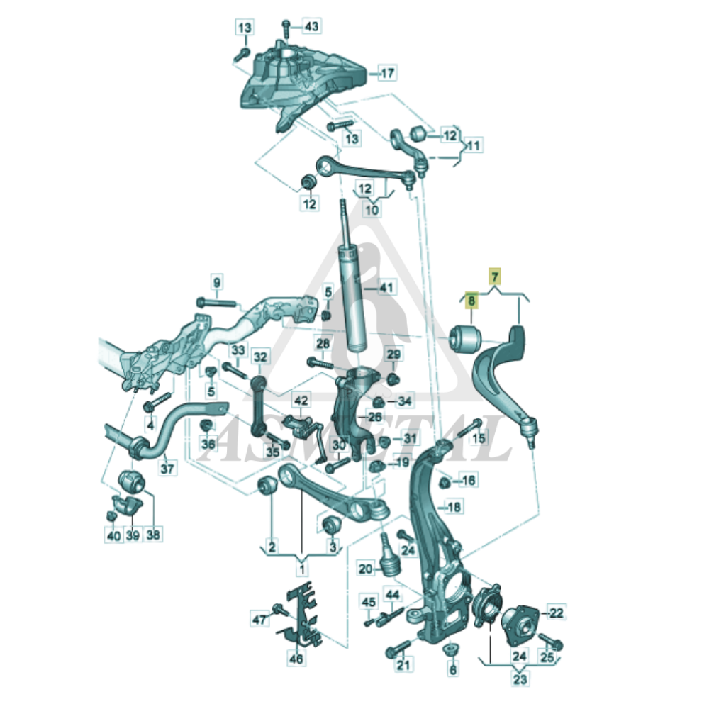 Track Control Arm Lower Left